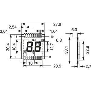 VI201DP-RC-S Varitronix LCD-Module
