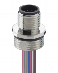 Sensor-Aktor Kabel, M12-Flanschstecker, gerade auf offenes Ende, 8-polig, 0.5 m, PVC, metall, 4 A, 1230 08 T16CW 0,5M