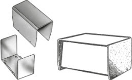 Aluminium-Druckguss Gehäuse, (L x B x H) 124 x 118 x 84 mm, schwarz/silber, BC/2.18 SCHW./SILBER
