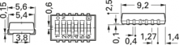 DIP-Schalter, Aus-Ein, 6-polig, gerade, 100 mA/6 VDC, CHS-06MA