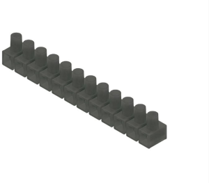 Verbindungsklemme, 12-polig, 1,5-4,0 mm², Klemmstellen: 1, schwarz, Schraubanschluss
