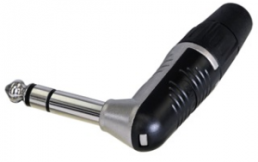 6.35 mm Winkel-Klinkenstecker, 3-polig (stereo), Lötanschluss, Zinklegierung, RP3RC