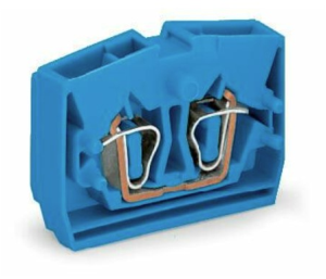 2-Leiter-Endklemme, 1-polig, 0,08-2,5 mm², Klemmstellen: 2, blau, Käfigklemme, 24 A