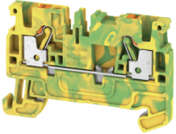 Schutzleiter-Reihenklemme, Push-in-Anschluss, 0,5-2,5 mm², 2-polig, 8 kV, gelb/grün, 1521680000