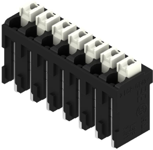 Leiterplattenklemme, 7-polig, RM 3.81 mm, 0,13-1,5 mm², 12 A, Federklemmanschluss, schwarz, 1869940000