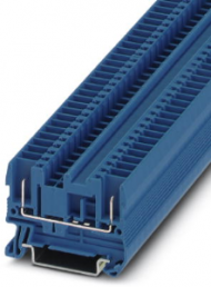 Durchgangsklemme, Zugfeder-/Steckanschluss, 0,08-4,0 mm², 2-polig, 24 A, 6 kV, blau, 3042094
