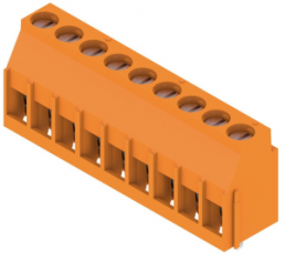 Leiterplattenklemme, 9-polig, RM 5 mm, 0,08-6,0 mm², 20 A, Zugbügel, orange, 1001770000