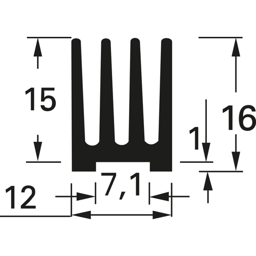 ICK 16H Fischer Elektronik Kühlkörper Bild 2