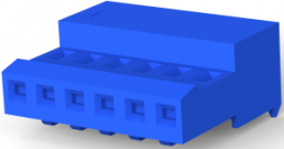 Buchsengehäuse, 6-polig, RM 2.54 mm, abgewinkelt, blau, 3-641192-6