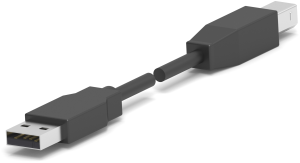 USB 2.0 Adapterleitung, USB Stecker Typ A auf USB Stecker Typ B, 1.3 m, schwarz
