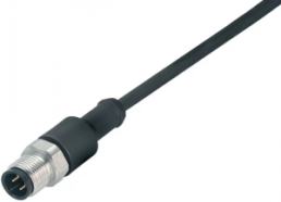 Sensor-Aktor Kabel, M12-Kabelstecker, gerade auf offenes Ende, 3-polig, 2 m, PUR, schwarz, 4 A, 77 3729 0000 50003-0200