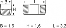 Tantal-Kondensator, SMD, A, 1 µF, 16 V, ±10 %, T494A105K016AT