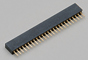 Buchsenleiste, 25-polig, RM 1.27 mm, gerade, schwarz, 10120602