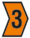 PVC Kabelmarkierer, Aufdruck "3", (L x B) 5 x 6.8 mm, max. Bündel-Ø 9 mm, orange, 515-03633