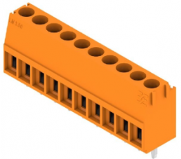 Leiterplattenklemme, 10-polig, RM 3.5 mm, 0,08-2,08 mm², 10 A, Schraubanschluss, orange, 1845090000