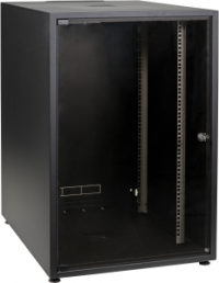 15 HE Serverschrank, (H x B x T) 737 x 600 x 800 mm, IP20, Stahl, schwarz, OFF-1568TS.V1RW