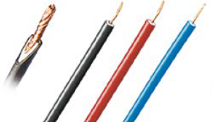 PVC-Hochspannungslitzenleitung, 0,5 mm², blau, Außen-Ø 5 mm