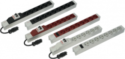 UTE-Steckdosenleiste mit Wieland®-Anschluss, 6 Buchsen, 19-Zoll, schwarz, mit Überstromschutz