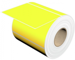 Polyester Etikett, (L x B) 101 x 74 mm, gelb, Rolle mit 500 Stk