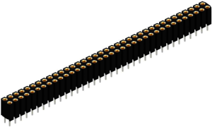 Buchsenleiste, 72-polig, RM 2.54 mm, gerade, schwarz, 10026762