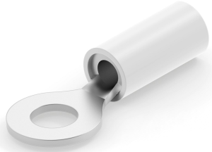 Isolierter Ringkabelschuh, 1,65-3,45 mm², AWG 14 bis 12, 4.3 mm, M4, weiß