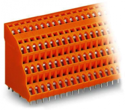 Leiterplattenklemme, 16-polig, RM 5.08 mm, 0,08-2,5 mm², 18 A, Käfigklemme, orange, 738-304