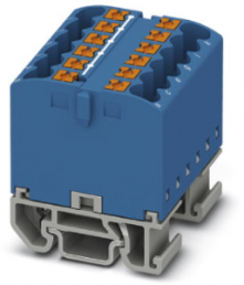 Verteilerblock, Push-in-Anschluss, 0,14-4,0 mm², 12-polig, 24 A, 8 kV, blau, 3274124