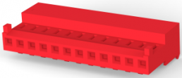 Buchsengehäuse, 12-polig, RM 2.54 mm, abgewinkelt, rot, 4-643813-2