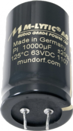Elektrolytkondensator, 6800 µF, 40 V (DC), ±20 %, radial, RM 10 mm, Ø 25 mm