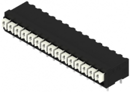 Leiterplattenklemme, 15-polig, RM 3.5 mm, 0,13-1,5 mm², 12 A, Federklemmanschluss, schwarz, 1870400000