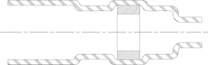 Stoßverbinder mit Wärmeschrumpfisolierung, 0,5-0,14 mm², AWG 26 bis 20, transparent blau, 12.7 mm