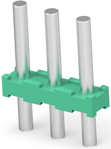 Leiterplattenklemme, 3-polig, RM 3.5 mm, 0,5-1,5 mm², 2 A, Stift, grün, 1986717-3