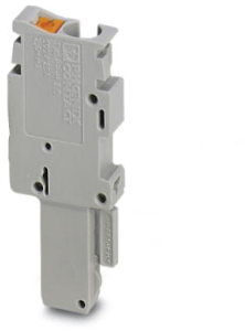 Stecker, Push-in-Anschluss, 0,14-1,5 mm², 1-polig, 17.5 A, 6 kV, grau, 3212484
