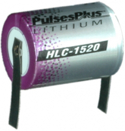 Lithium-Batterie, 3.9 V, 1/2R6, 1/2 AA, Rundzelle, Lötfahne
