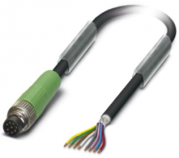 Sensor-Aktor Kabel, M8-Kabelstecker, gerade auf offenes Ende, 8-polig, 1.5 m, PUR, schwarz, 1.5 A, 1404137