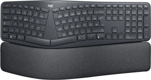 Logitech Tastatur K860, Wireless, Unifying,Bluetooth, schwarz, Ergo, DE