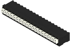 Leiterplattenklemme, 18-polig, RM 3.5 mm, 0,13-1,5 mm², 12 A, Federklemmanschluss, schwarz, 1871130000