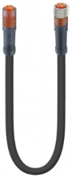 Sensor-Aktor Kabel, M8-Kabeldose, gerade auf M8-Kabeldose, gerade, 3-polig, 10 m, PUR, schwarz, 4 A, 18542