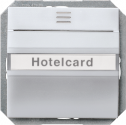 DELTA i-system Hotelcard-Schalter beleuchtet m. Fenster u. Schriftfeld, alumi..., 5TG4821
