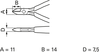 77 12 115 ESD Knipex Seitenschneider, Vornschneider Bild 2