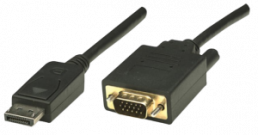 DisplayPort auf VGA Konverterkabel, schwarz, 1,8 m