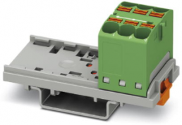 Verteilerblock, Push-in-Anschluss, 0,2-6,0 mm², 6-polig, 32 A, 6 kV, grün, 3273534