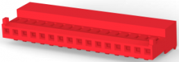 Buchsengehäuse, 16-polig, RM 2.54 mm, abgewinkelt, rot, 4-643813-6
