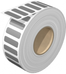 Polyester Gerätemarkierer, (L x B) 27 x 8 mm, grau, Rolle mit 100 Stk