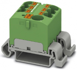 Verteilerblock, Push-in-Anschluss, 0,2-6,0 mm², 7-polig, 32 A, 6 kV, gelb, 3273732