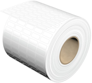 Baumwollgewebe Etikett, (L x B) 15 x 6 mm, weiß, Rolle mit 10000 Stk