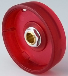 Drehknopf, 6 mm, Polycarbonat, rot, Ø 41 mm, H 14 mm, B8241063