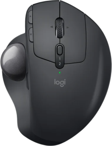 Logitech Maus MX Ergo, Wireless, Unifying, schwarzOptisch, 440 dpi, 8 Tasten, Trackball, Akku