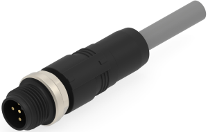 Sensor-Aktor Kabel, M12-Kabelstecker, gerade auf offenes Ende, 5-polig, 4 m, PVC, grau, 4 A, TAA751A1611-040