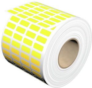 Polyester Etikett, (L x B) 16 x 7 mm, gelb, Rolle mit 12500 Stk